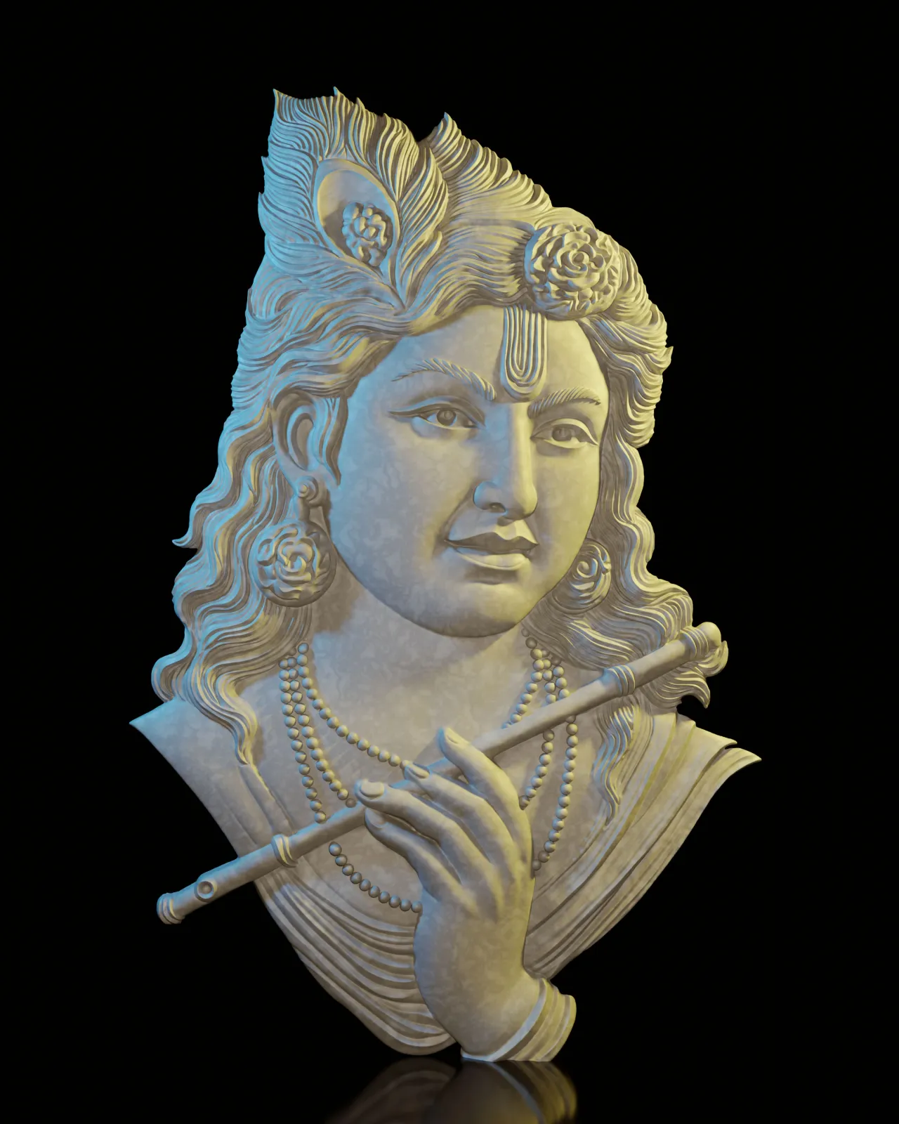 Krishna 3D Relief