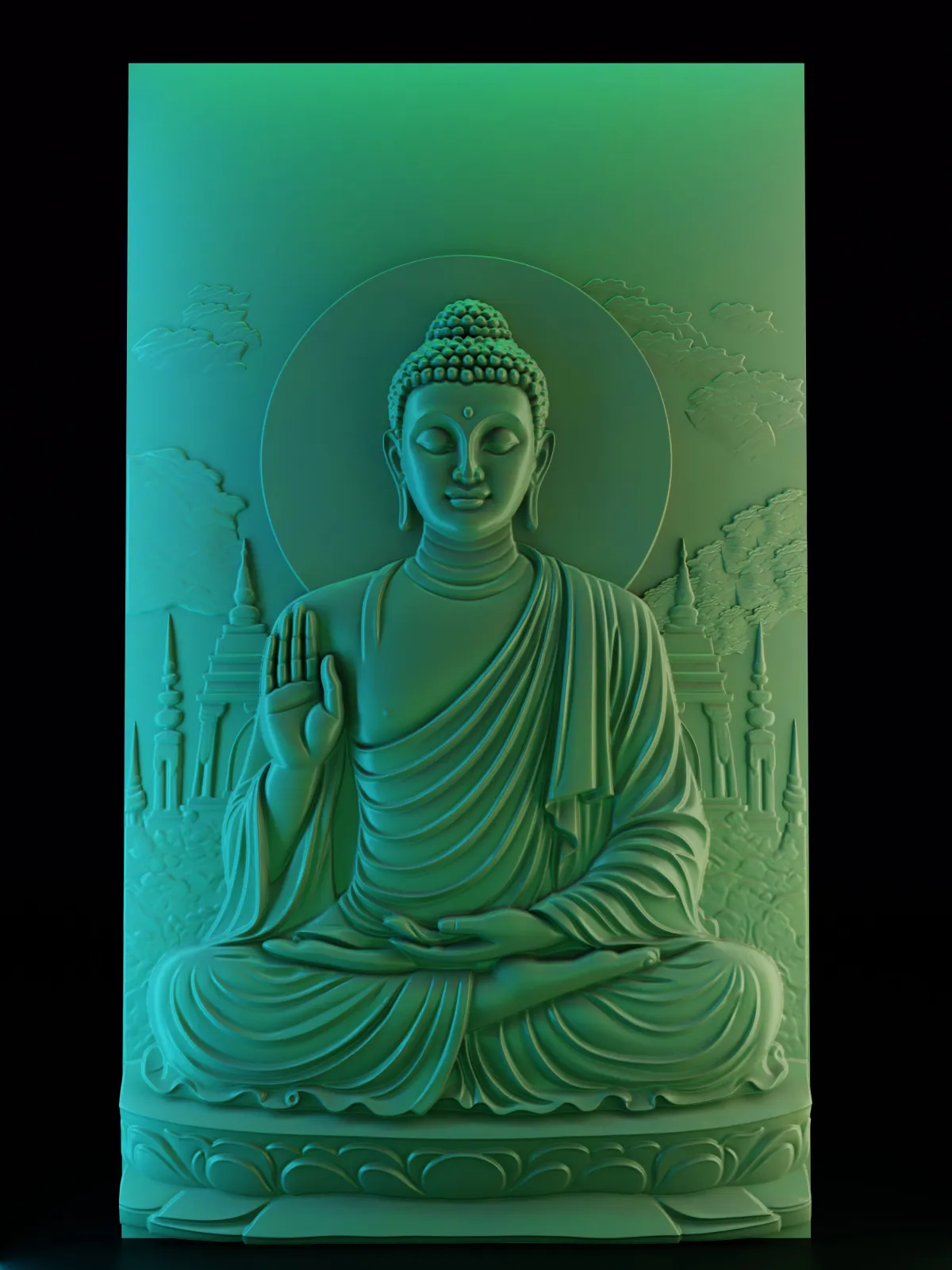 Buddha 3D Relief